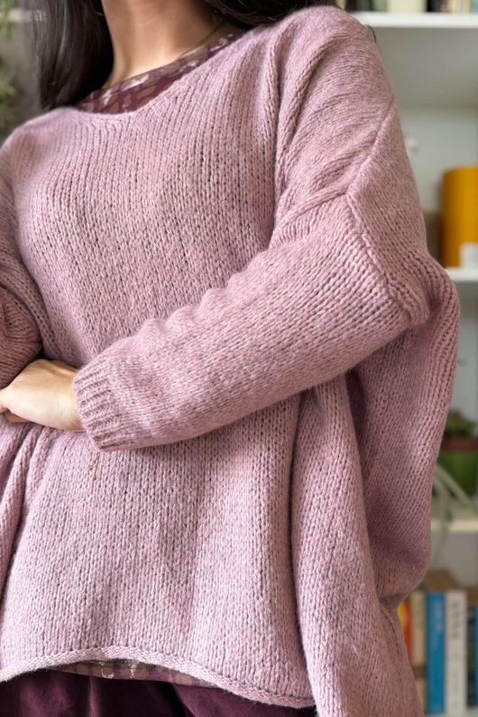 Big Softie Archie Slouch Knit Dusky Rose